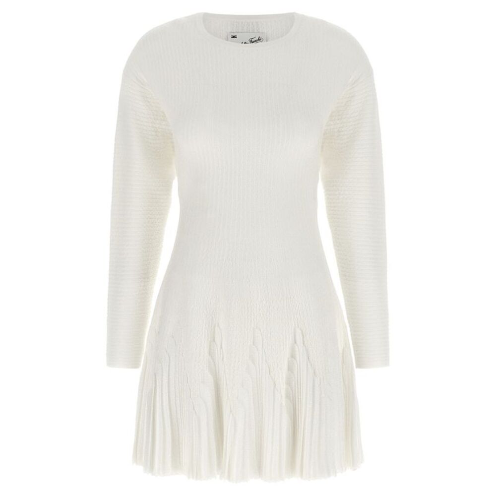 Elisabetta Franchi White Viscose Short Women's Dress